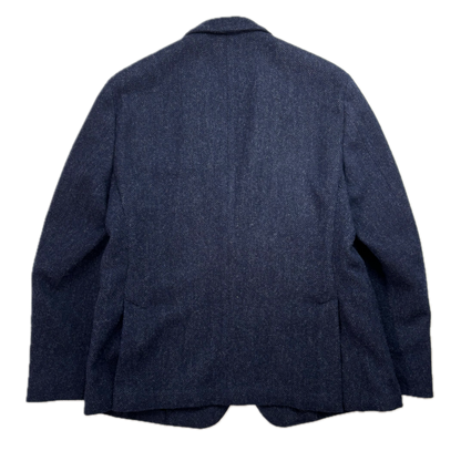 Polo Ralph Lauren Navy Blue Herringbone Blazer Sports Coat (Wool) - 44R
