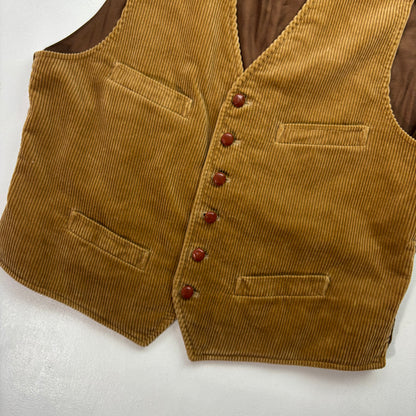 Polo Ralph Lauren Brown Tan Corduroy Waistcoat - L