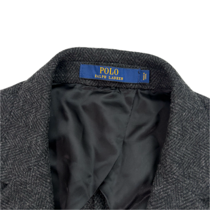 Polo Ralph Lauren Dark Grey Herringbone Blazer (Cotton Wool) - L