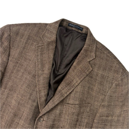 Polo Ralph Lauren Brown Herringbone Blazer (Flax) - 44L