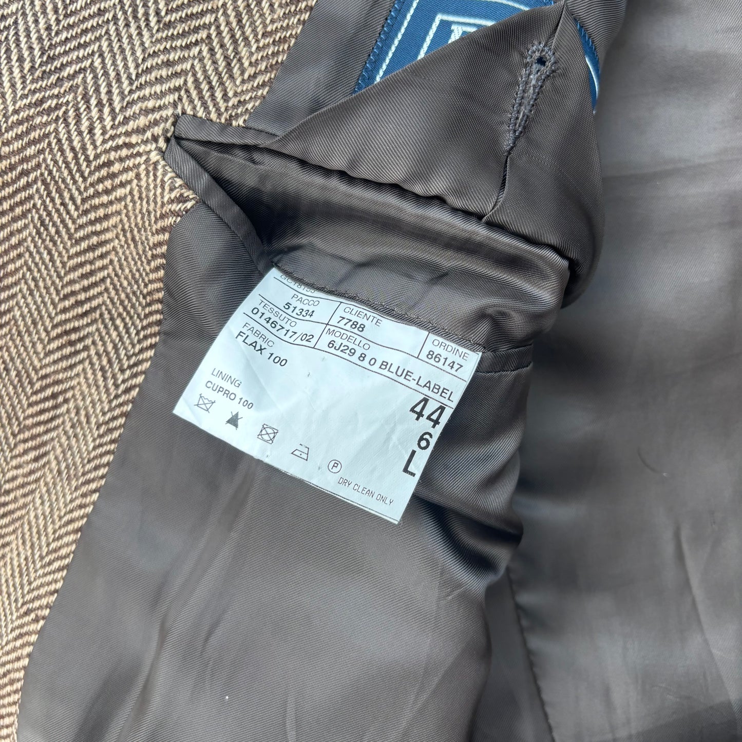 Polo Ralph Lauren Brown Herringbone Blazer (Flax) - 44L