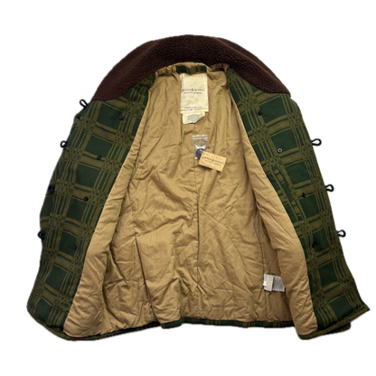 Denim Supply Green Jacquard Pattern Sherpa Collar Jacket - M