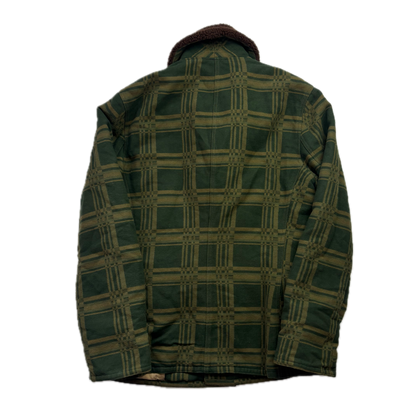 Denim Supply Green Jacquard Pattern Sherpa Collar Jacket - M