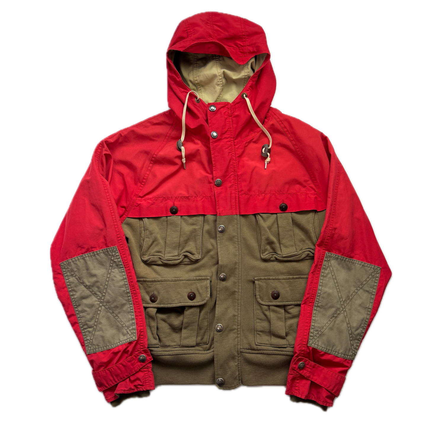 Polo Ralph Lauren Red Brown Mountain Parka Jacket Hooded - M