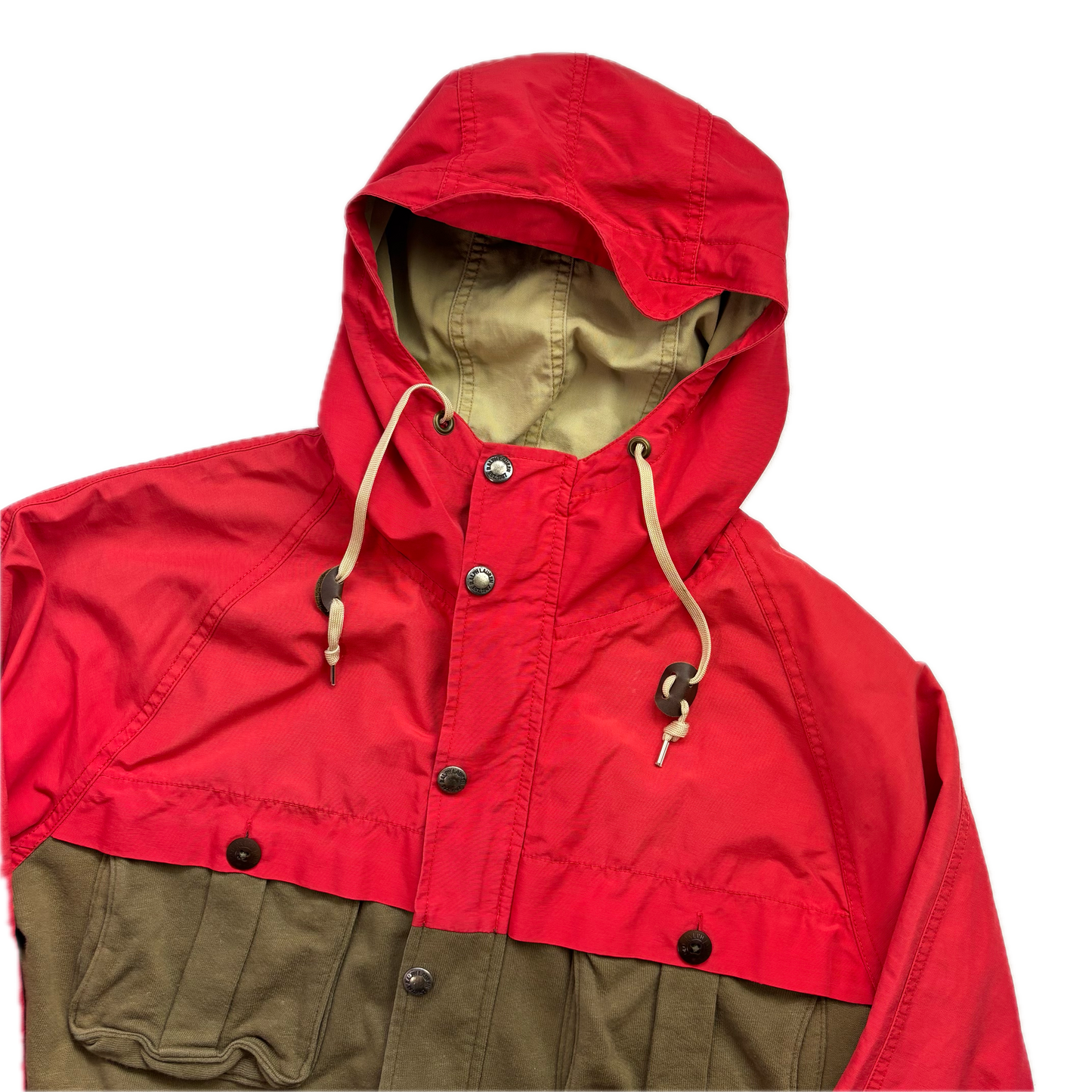 Polo Ralph Lauren Red Brown Mountain Parka Jacket Hooded - M