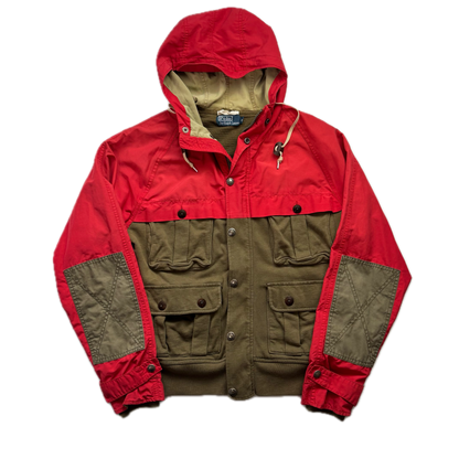 Polo Ralph Lauren Red Brown Mountain Parka Jacket Hooded - M