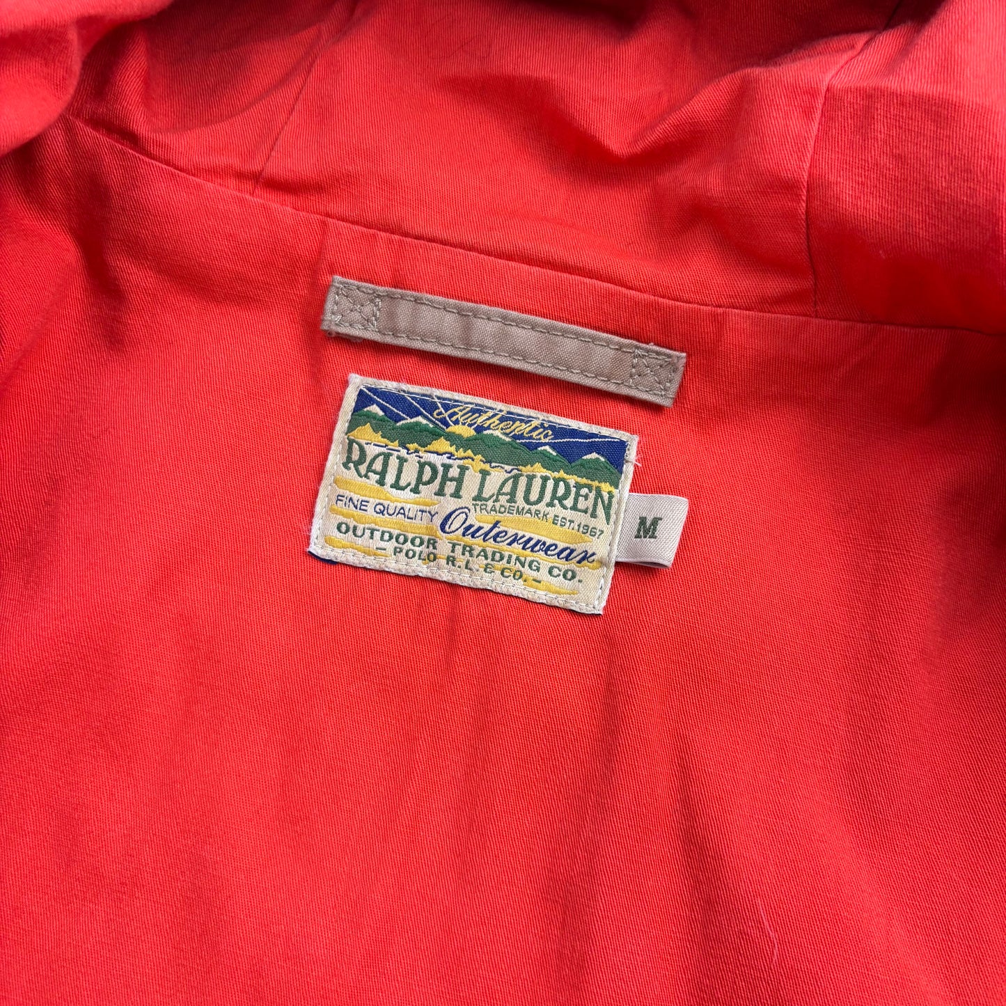 Polo Ralph Lauren Blue Beige Mountain Parka Jacket Hooded - M