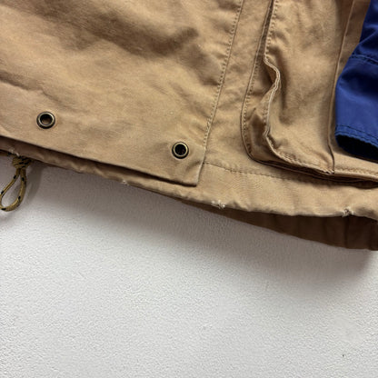 Polo Ralph Lauren Blue Beige Mountain Parka Jacket Hooded - M