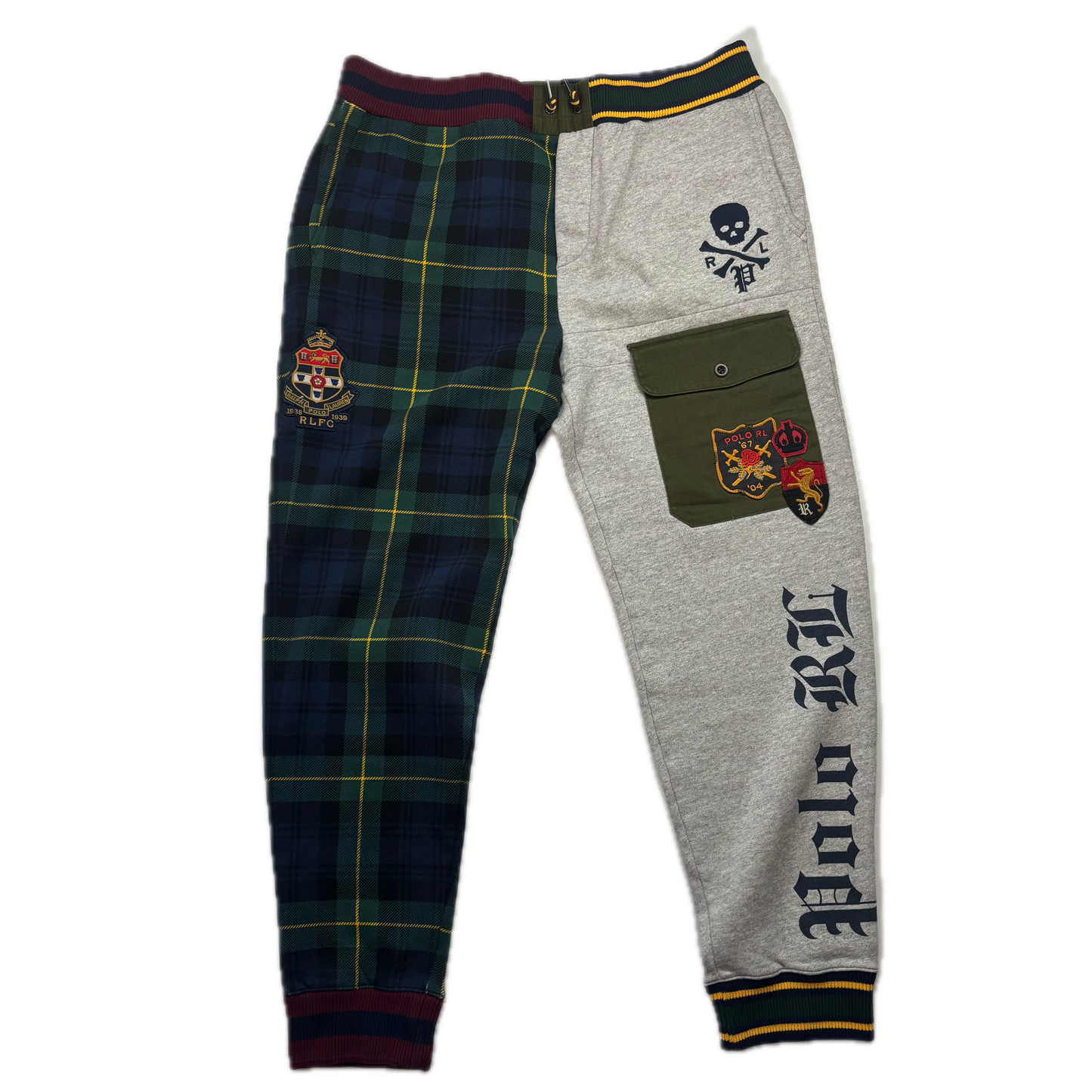 Polo Ralph Lauren Varsity Patchwork Blackwatch Joggers Track Pants - XXL