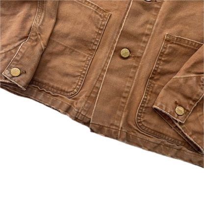 Polo Country Tan Chore Coat Workwear Jacket Distressed - S