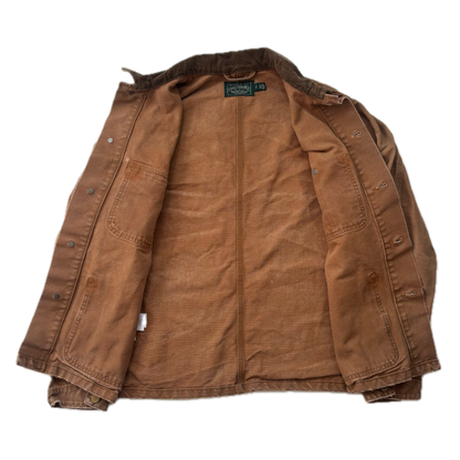 Polo Country Tan Chore Coat Workwear Jacket Distressed - S