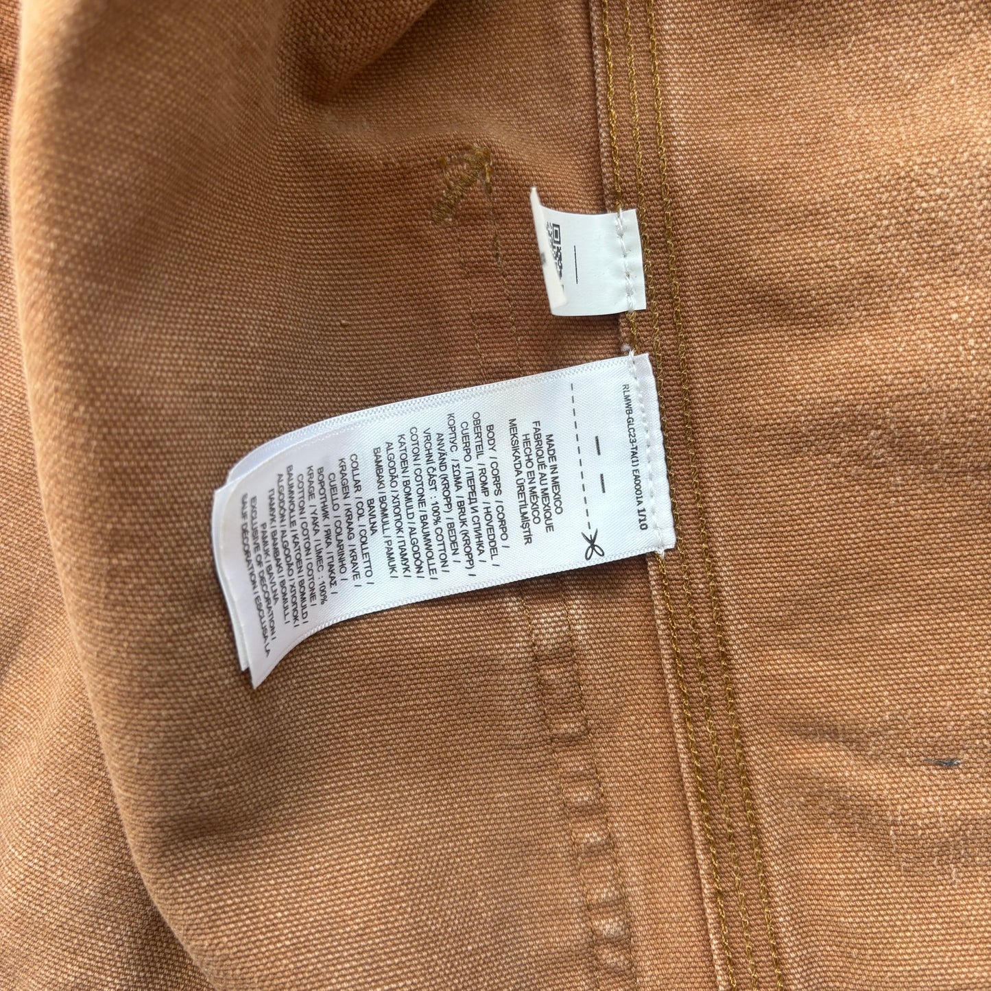 Polo Country Tan Chore Coat Workwear Jacket Distressed - S