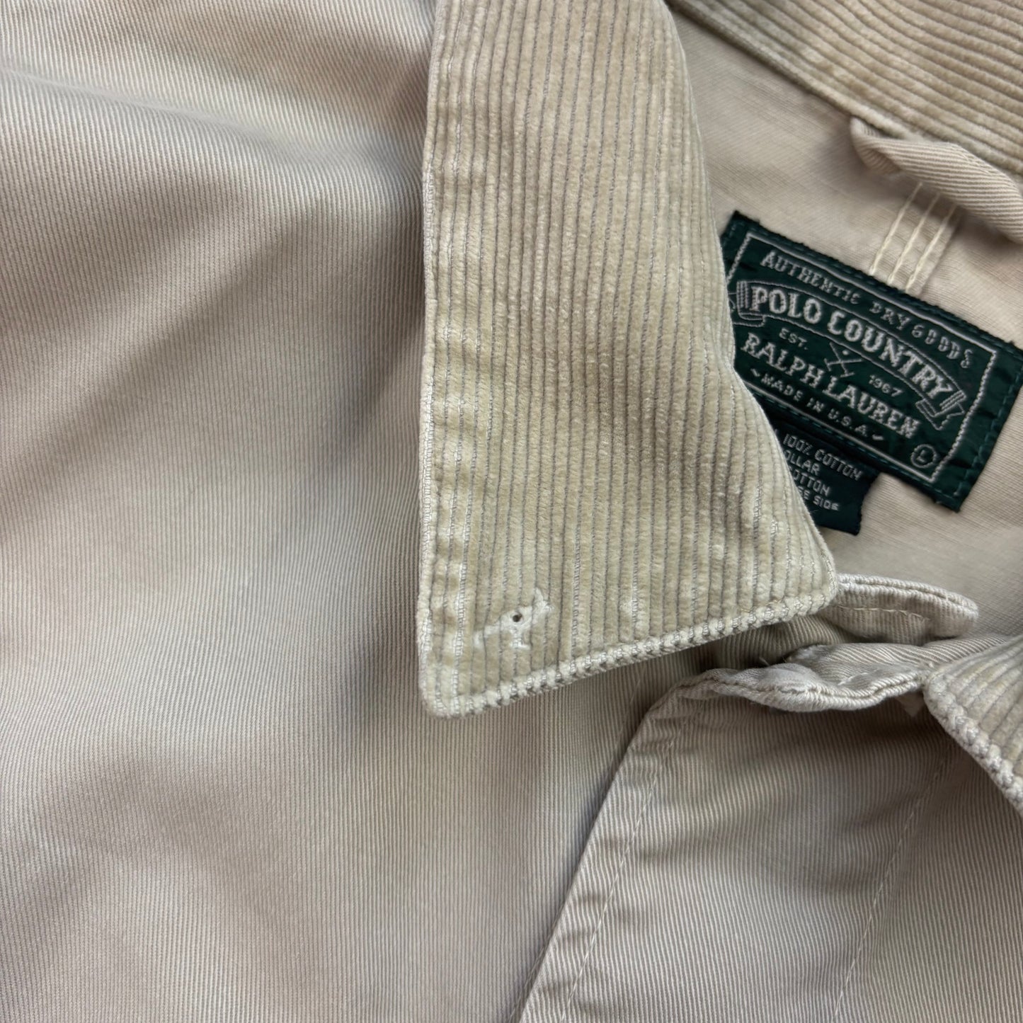 Polo Country Beige Chore Coat Workwear Jacket - L