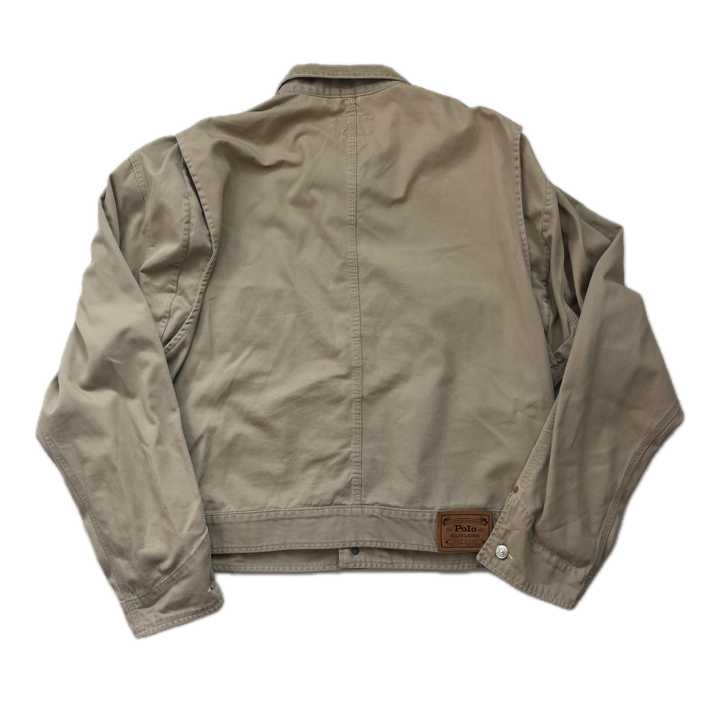 Polo Country Beige Chore Coat Workwear Jacket - L