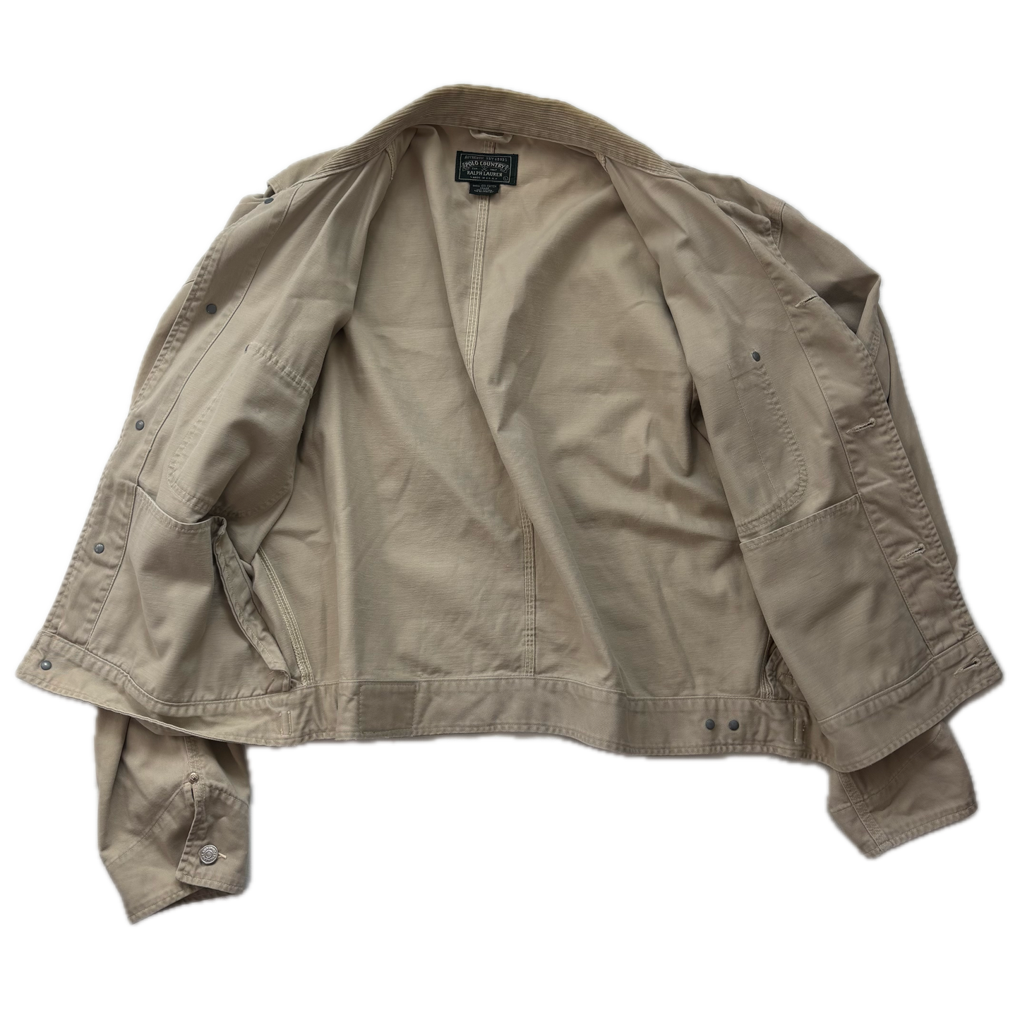 Polo Country Beige Chore Coat Workwear Jacket - L