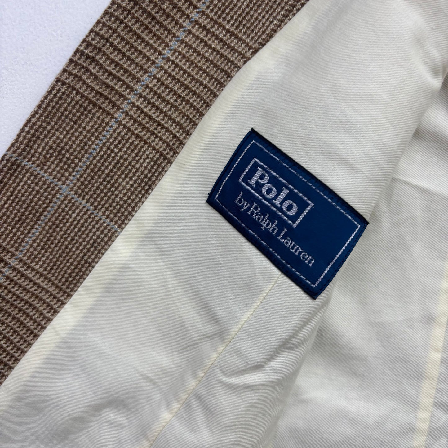 Polo Ralph Lauren Brown Tweed Glen Plaid Waistcoat (Silk Linen Wool) - 36R