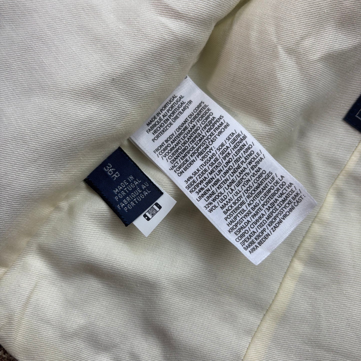 Polo Ralph Lauren Brown Tweed Glen Plaid Waistcoat (Silk Linen Wool) - 36R