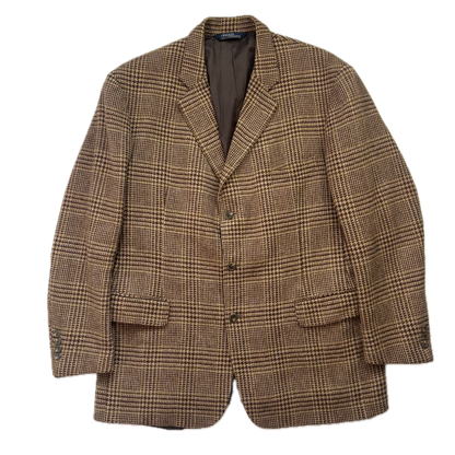 Polo Ralph Lauren Brown Glen Plaid Blazer (Wool) - 46R