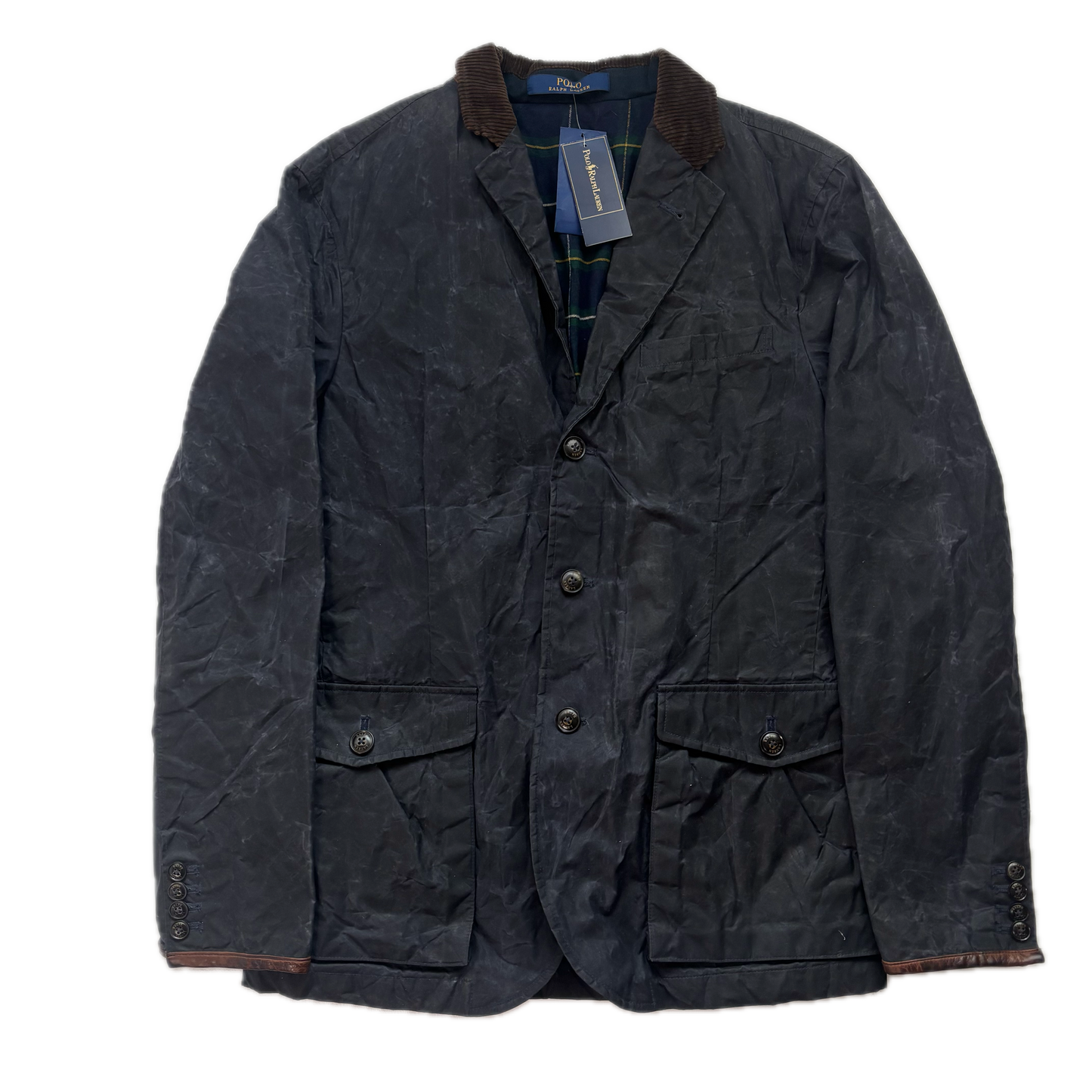 Polo Ralph Lauren Navy Waxed Sports Coat - M