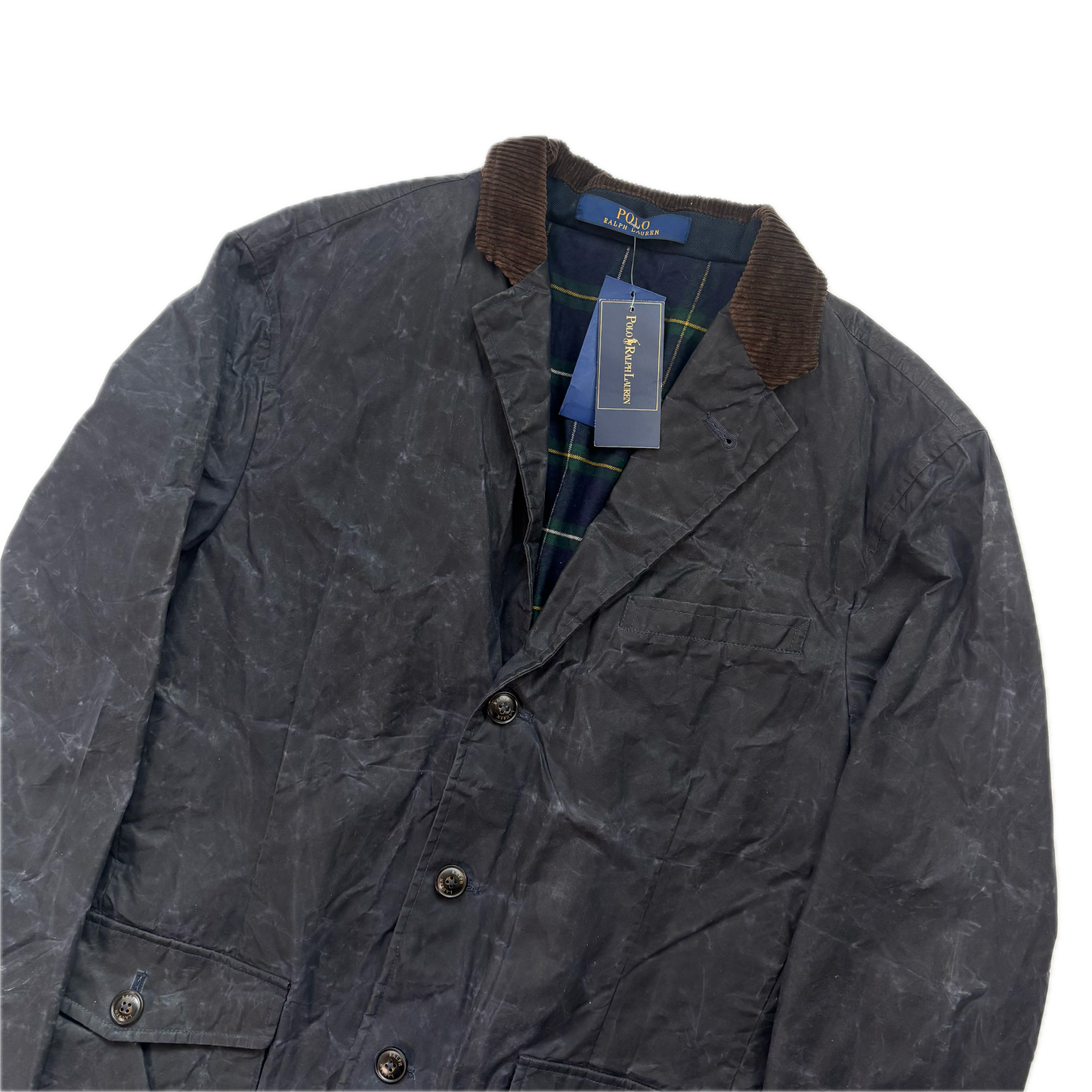 Polo Ralph Lauren Navy Waxed Sports Coat - M