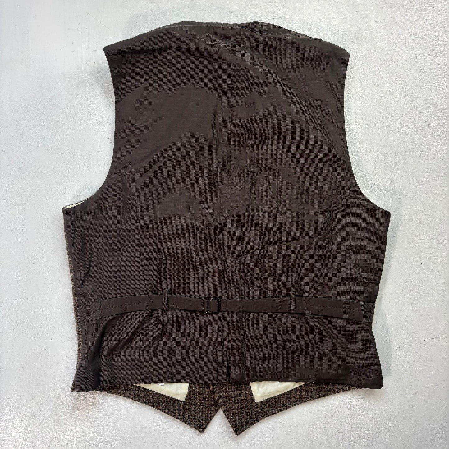 Polo Ralph Lauren Brown Tweed Glen Plaid Waistcoat (Wool Alpaca) - 40R