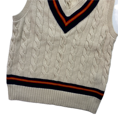 Polo Ralph Lauren Cricket Vest Tennis Cableknit (Wool Cashmere Silk) - S