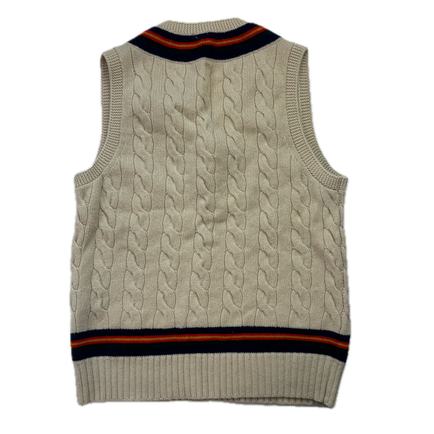 Polo Ralph Lauren Cricket Vest Tennis Cableknit (Wool Cashmere Silk) - S