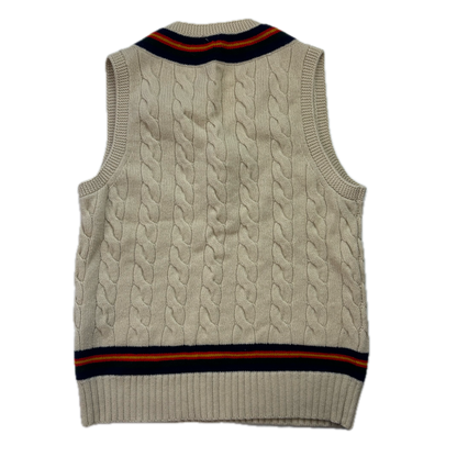 Polo Ralph Lauren Cricket Vest Tennis Cableknit (Wool Cashmere Silk) - S
