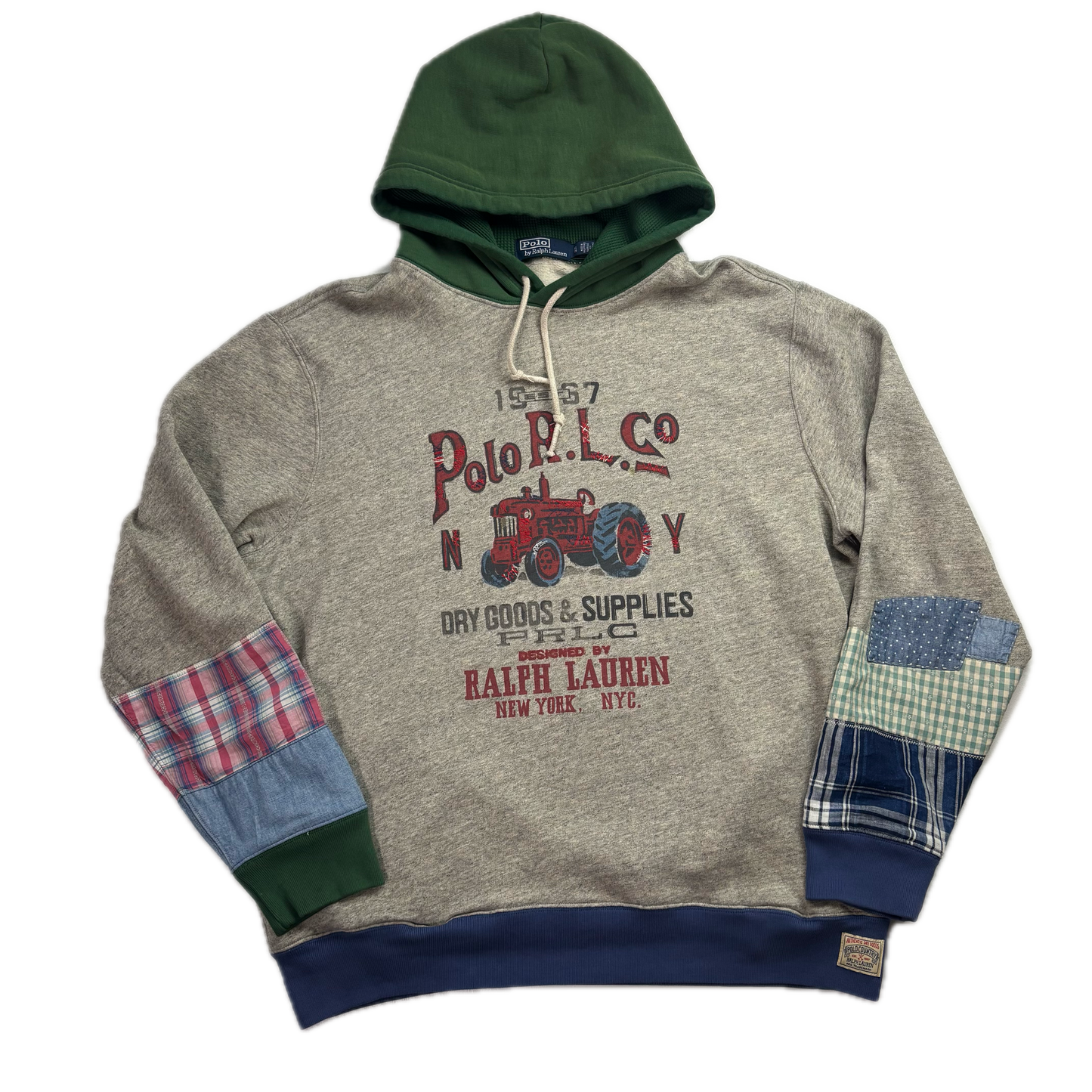 Polo Ralph Lauren Tractor Print Patchwork Hoodie - XL