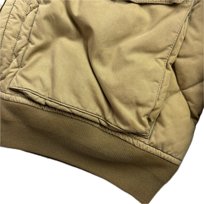 Polo Ralph Lauren Beige Quilted Bomber Flight Jacket - XL