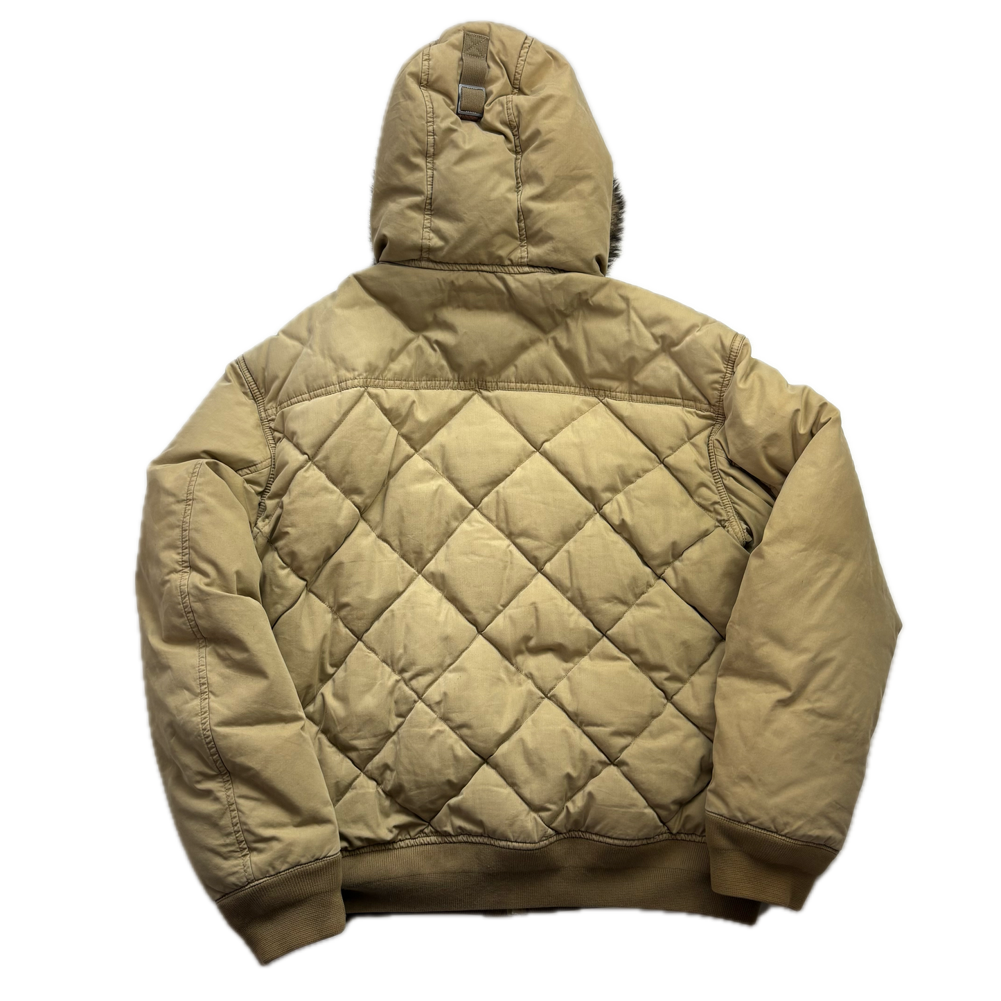 Polo Ralph Lauren Beige Quilted Bomber Flight Jacket - XL