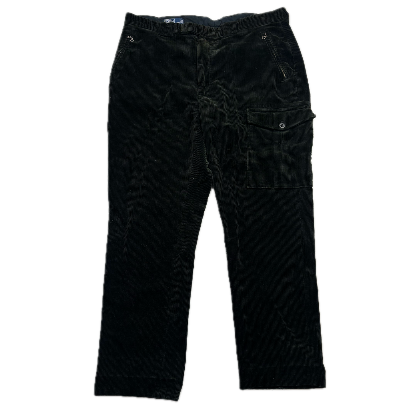 Polo Ralph Lauren Dark Green Corduroy Utility Trousers Pants - 40x30