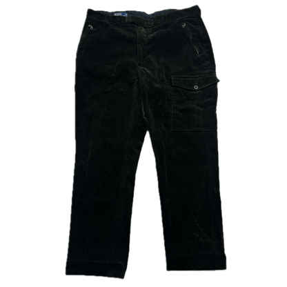 Polo Ralph Lauren Dark Green Corduroy Utility Trousers Pants - 40x30