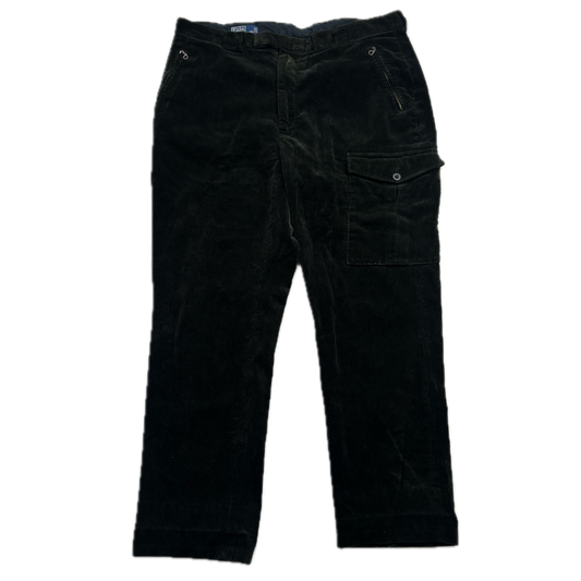 Polo Ralph Lauren Dark Green Corduroy Utility Trousers Pants - 40x30