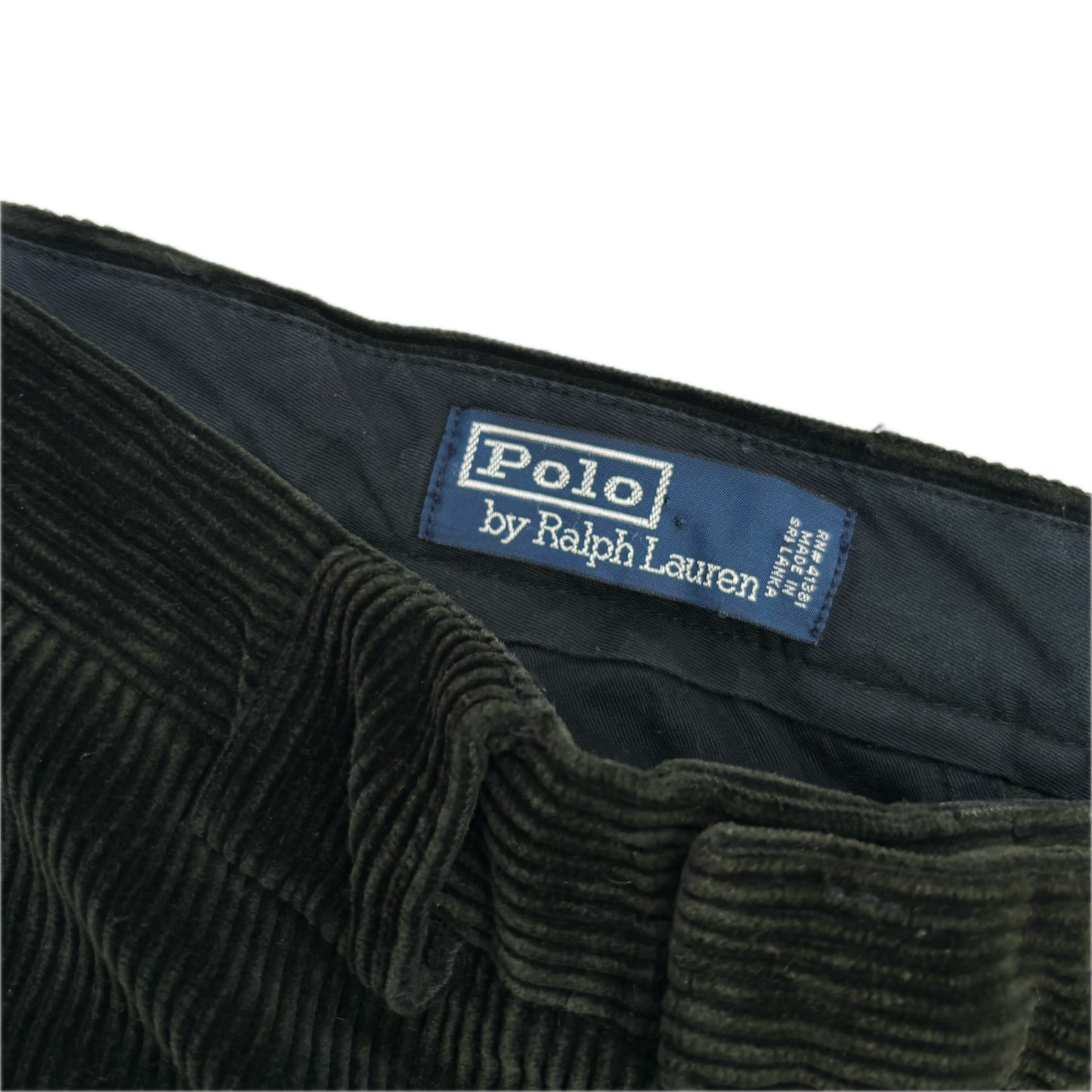 Polo Ralph Lauren Dark Green Corduroy Utility Trousers Pants - 40x30