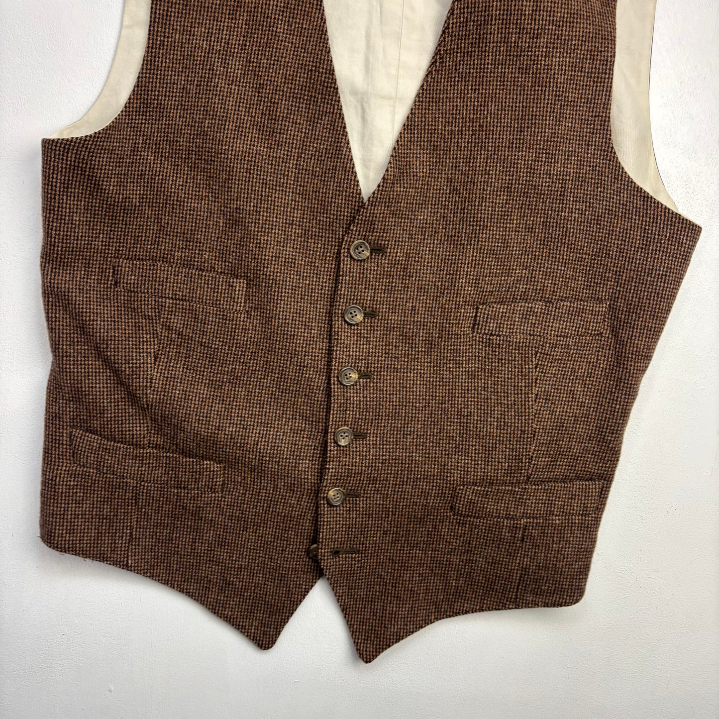 Polo Ralph Lauren Brown Tweed Waistcoat (Wool) - 46R