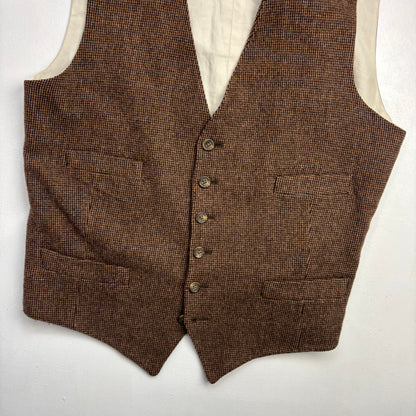 Polo Ralph Lauren Brown Tweed Waistcoat (Wool) - 46R
