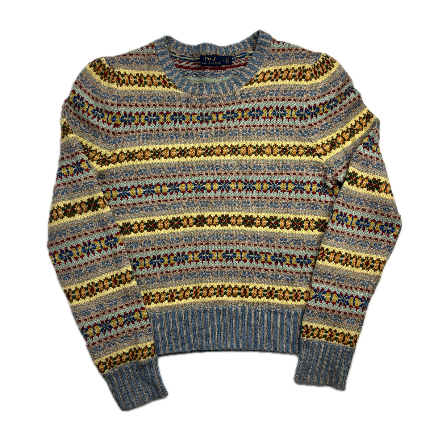 Polo Ralph Lauren Fairisle Jumper (Cotton Silk Linen Wool Cashmere) - M
