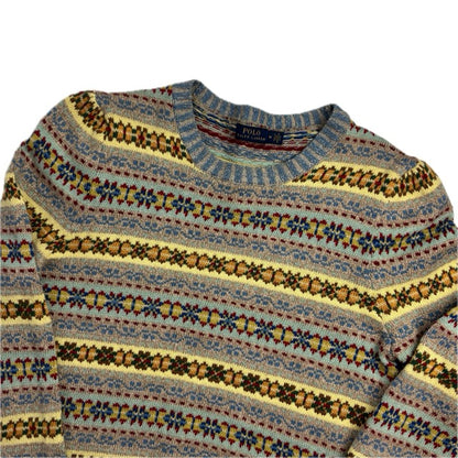 Polo Ralph Lauren Fairisle Jumper (Cotton Silk Linen Wool Cashmere) - M