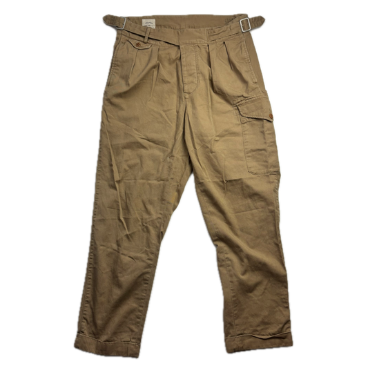 Polo Ralph Lauren Tan Ghurka Military Trouser Chino Pants - 34x32