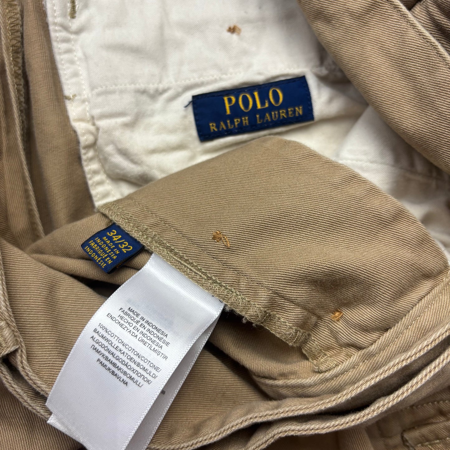 Polo Ralph Lauren Tan Ghurka Military Trouser Chino Pants - 34x32