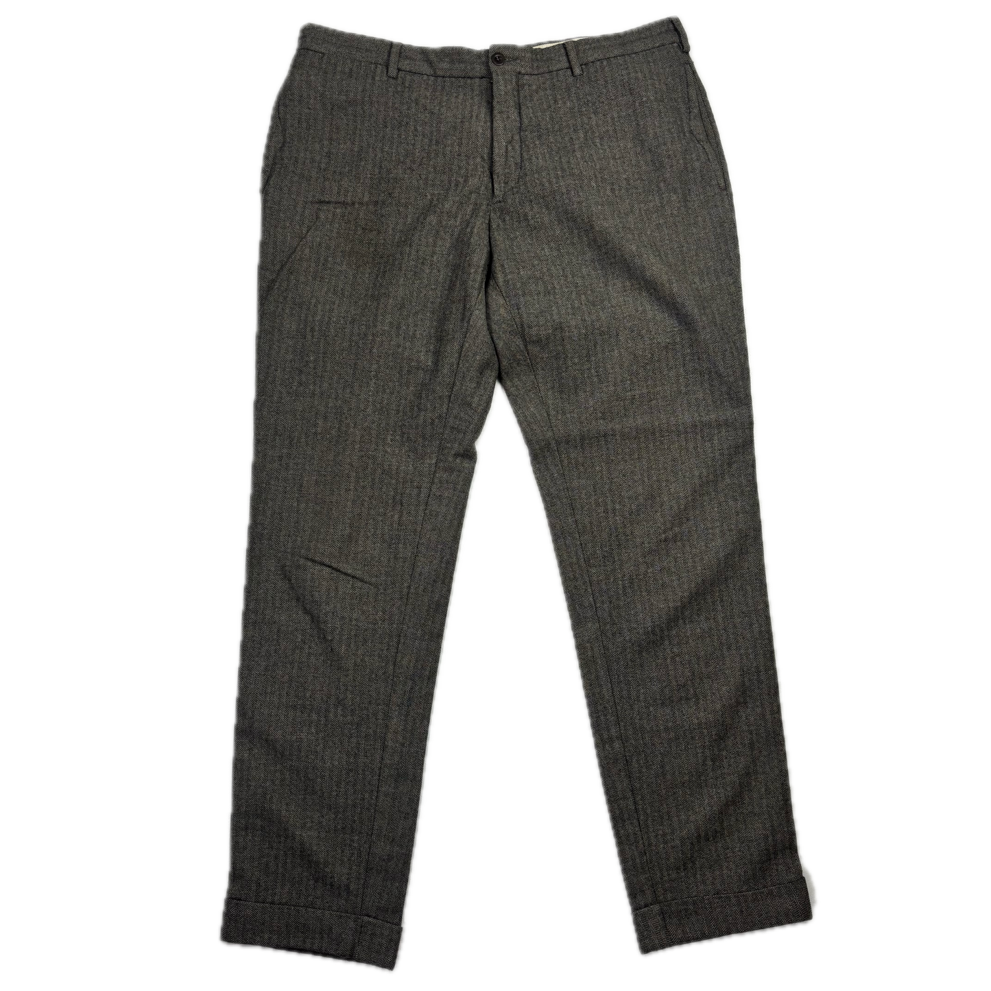 Polo Ralph Lauren Grey Herringbone Dress Pants Preppy Fit (Wool) - 34/35