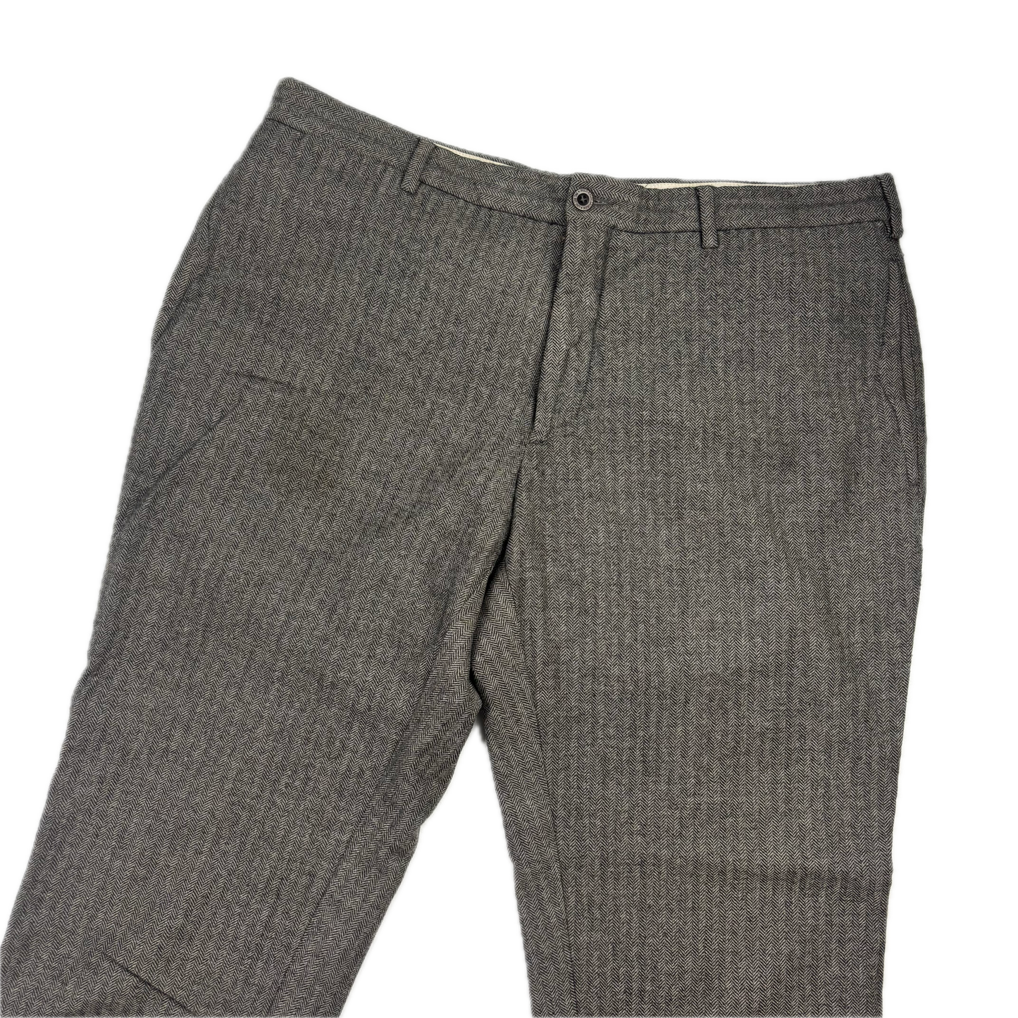 Polo Ralph Lauren Grey Herringbone Dress Pants Preppy Fit (Wool) - 34/35