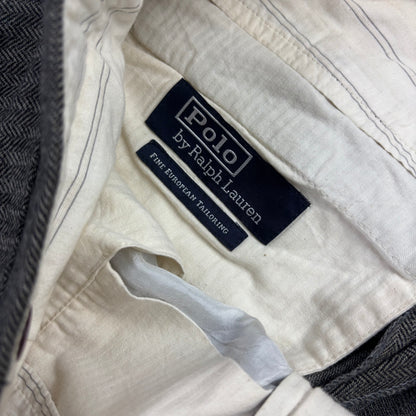 Polo Ralph Lauren Grey Herringbone Dress Pants Preppy Fit (Wool) - 34/35