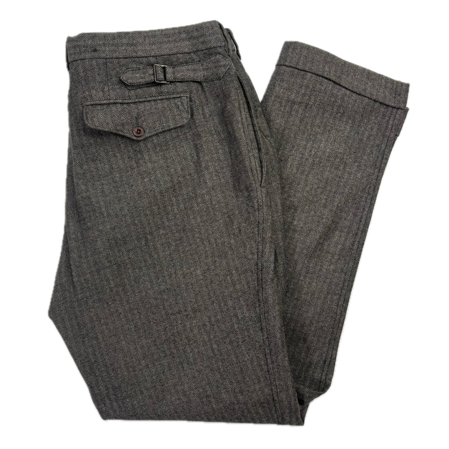 Polo Ralph Lauren Grey Herringbone Dress Pants Preppy Fit (Wool) - 34/35