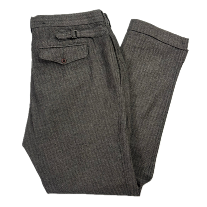 Polo Ralph Lauren Grey Herringbone Dress Pants Preppy Fit (Wool) - 34/35