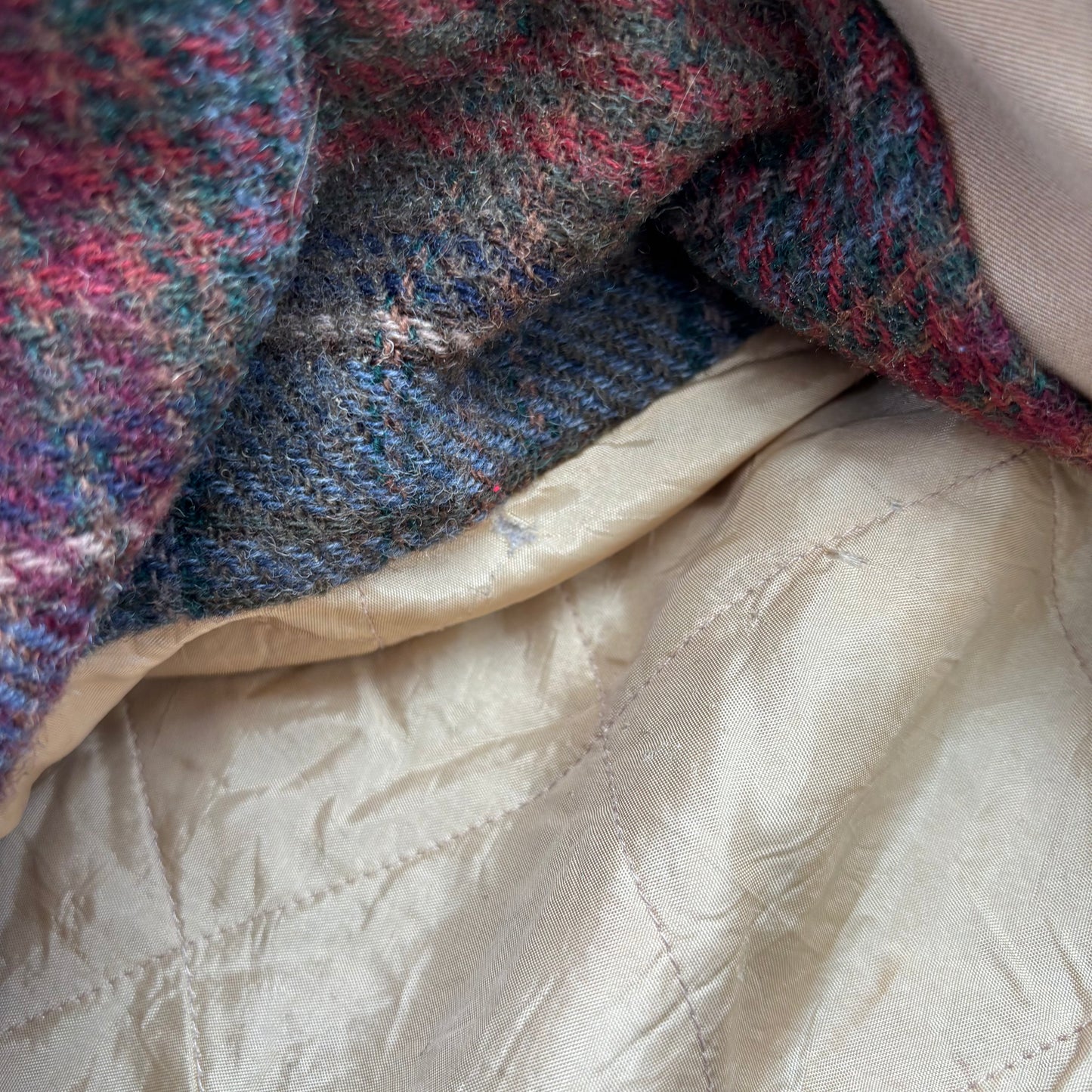 Polo Ralph Lauren Beige Double Breasted Sheepskin Collar Wool Lined Rain Mac Coat Trench - 38R