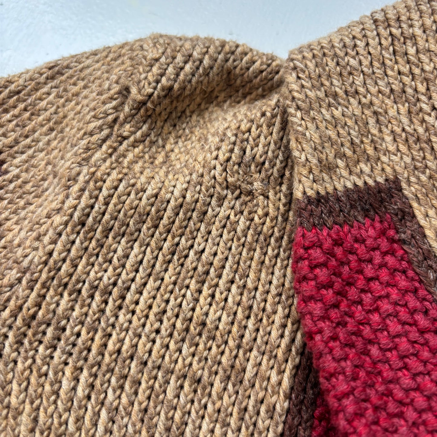 Lauren Aztec Hand Knit Cardigan (Cotton Linen Silk) - S