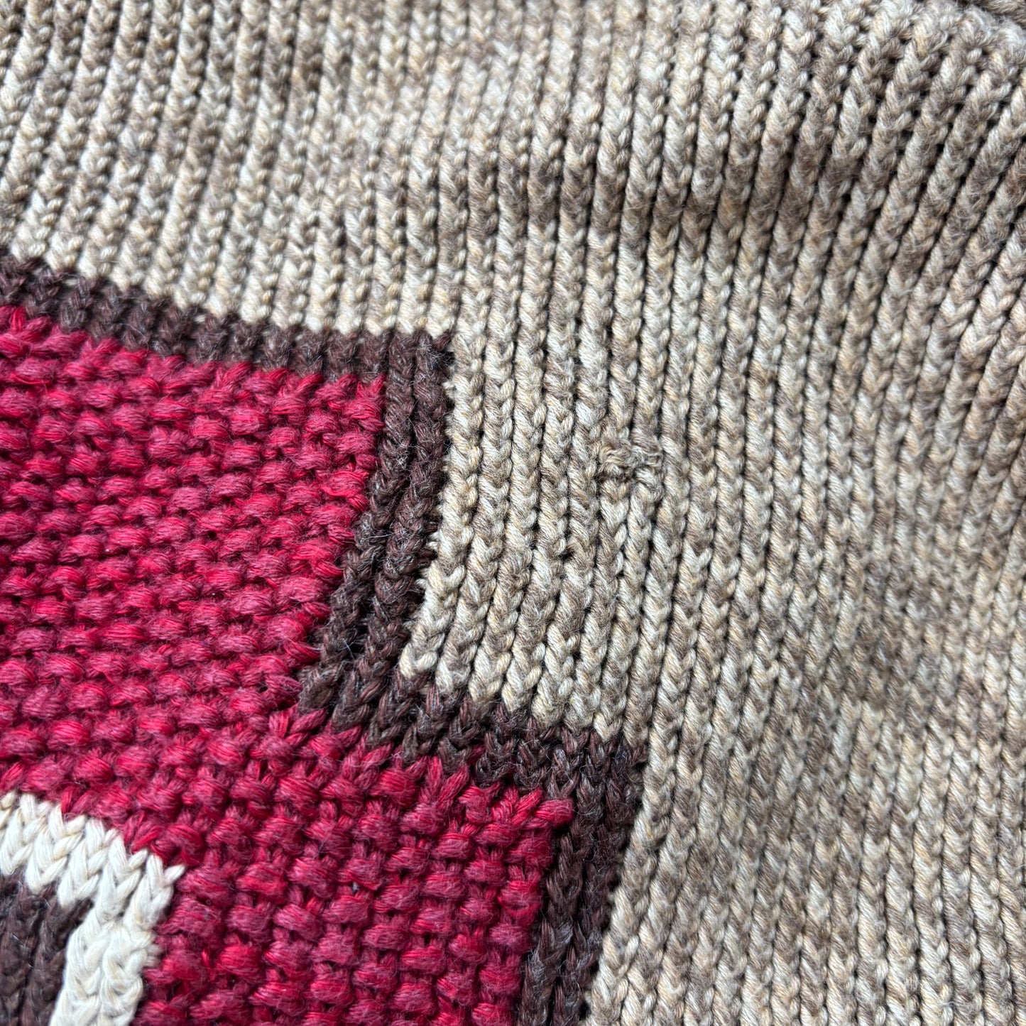 Lauren Aztec Hand Knit Cardigan (Cotton Linen Silk) - S