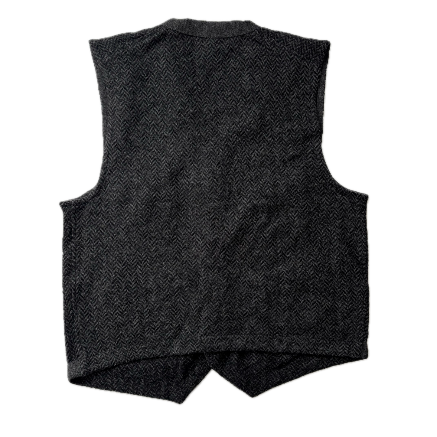 Polo Ralph Lauren Grey Tweed Herringbone Waistcoat (Wool) - L